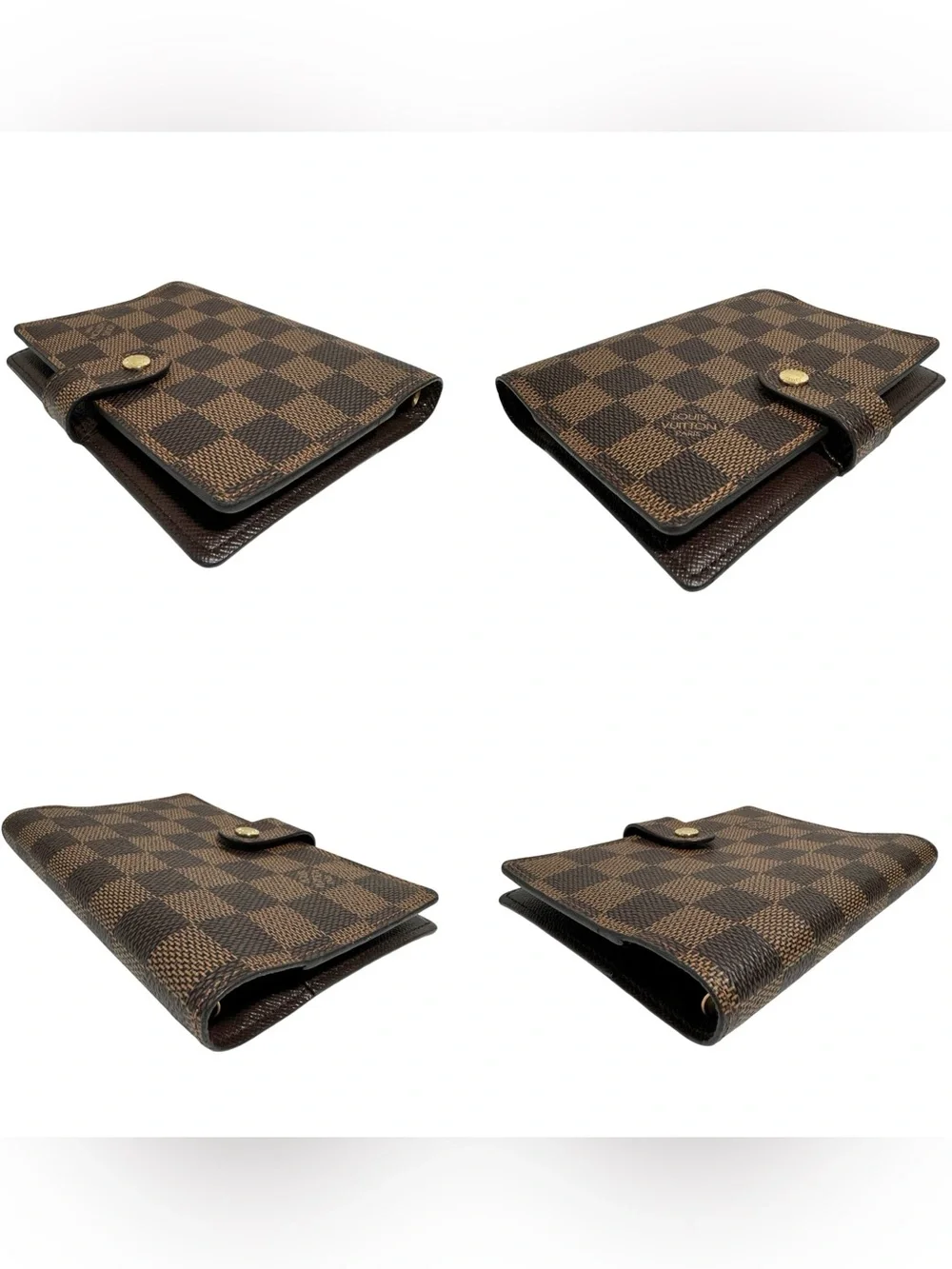 Louis Vuitton Damier Ebene Leather Agenda PM Passport Travel Organizer